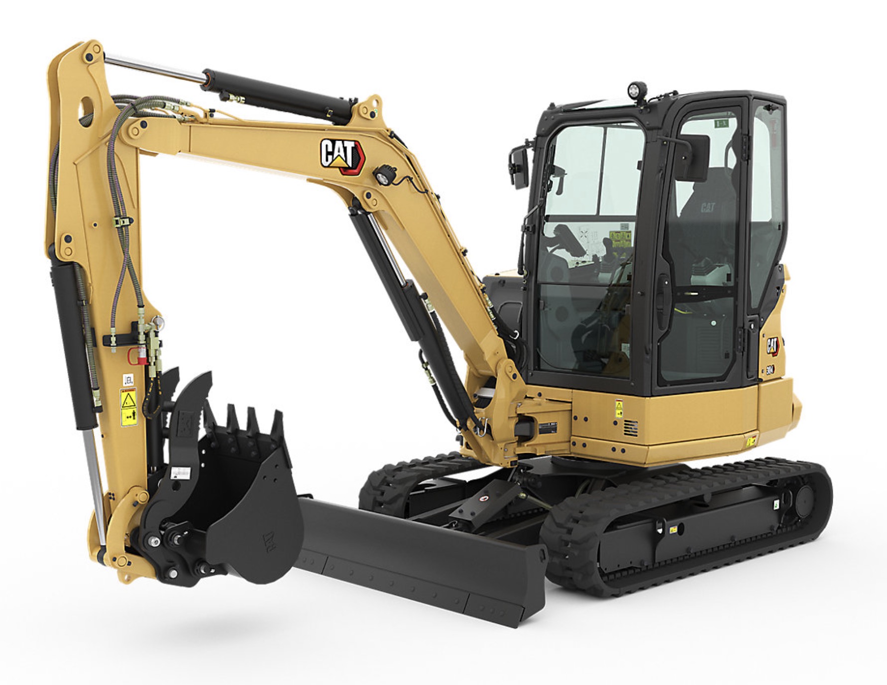 CAT 304 Mini Excavator Trenching