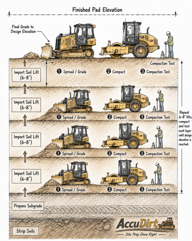 pad for building a house 